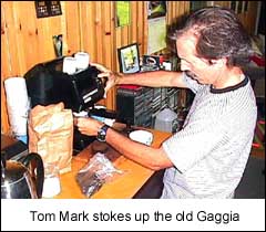 Tom with the old Gaggia