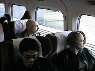 Tony, Bert & Hideyo on the bullet train