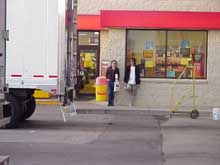 Larry & Jesse at a truck stop